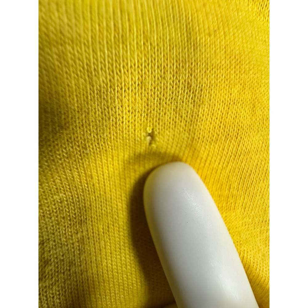 Vintage Lerner Woman Yellow Snap Front Long Sleeve Shirt Grey Collar Small - Picture 4 of 5